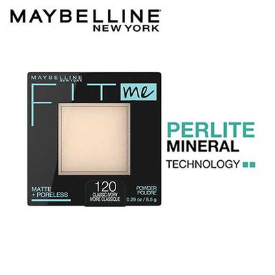 Maybelline New York Fit Me Matte + Poreless Powder, 120 Classic Ivory 8.5 gm - Compact Powder