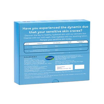 Cetaphil Mini Travel Pack for Sensitive Skin, Facewash & Moisturizer 50 ml - Makeup Kits & Sets