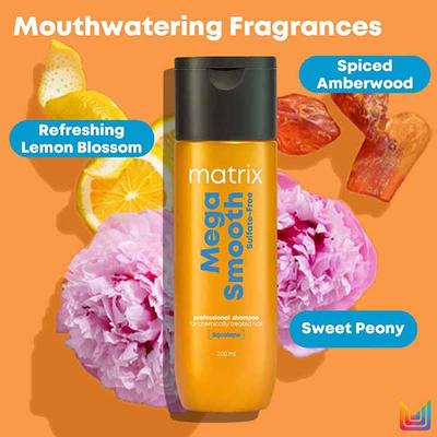 Matrix Mega Smooth Sulfate-Free Shampoo for Bond Repair Safe for Keratin, Botox 200 ml - Shampoos