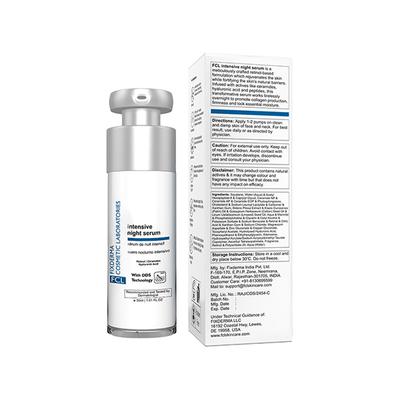 Fixderma FCL Intensive Night Serum Anti Aging Night Face Serum Anti Wrinkle Face Serum 30 ml - Face Serum