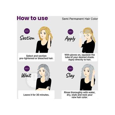 2.Oh! Semi Permanent Hair Color - Steel 100 ml - Crème