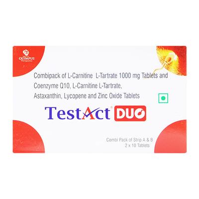 l-carnitine fitness support TESTACT DUO Combipack 1's Price, Uses, Side effects, Substitutes