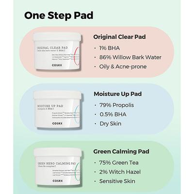 COSRX One Step Green Hero Calming Pad 70's - Toners