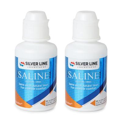 Silver Line Pro Saline Max Scleral Lens Solution (Pack of 2 x 60 ml) - Lens Solution
