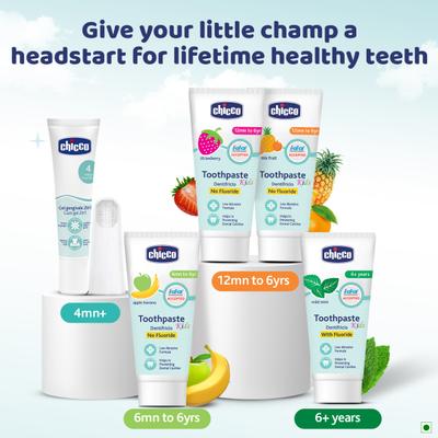 Chicco Kids Dentifrico No Fluride Toothpaste Mix Fruit Flavour 50 g - Baby Oral Care