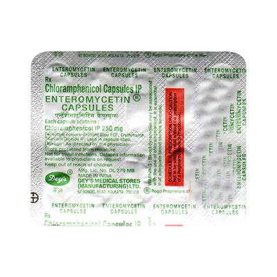 Enteromycetin 250mg Capsule 10'S - Bacterial Infections-Chl