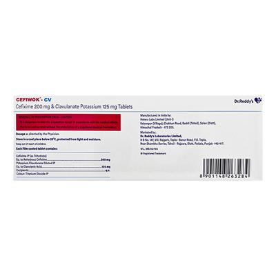 CEFIWOK CV Tablet 10's - Bacterial Infections-Cep