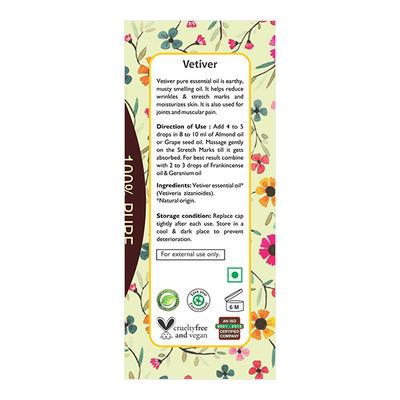 Passion Indulge Vetiver Essential oil for Anti-Scar, Anti-oxidant, skin tonic, prevents Premature ageing-10 ml - Essential Oils