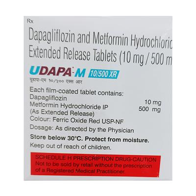 UDAPA M XR 500 Tablet 10's - Diabetes-Ant