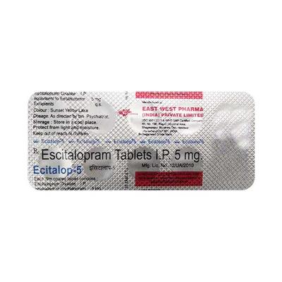 Ecitalop 5mg Tablet 10'S - Depression-Ant