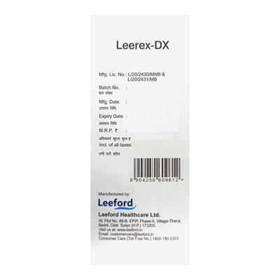 LEEREX DX Syrup 100ml - Cough And Cold-Cou
