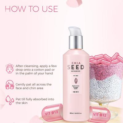 The Face Shop Chia Seed Advanced Vit B12 Hydro Toner 160 Ml - Toners