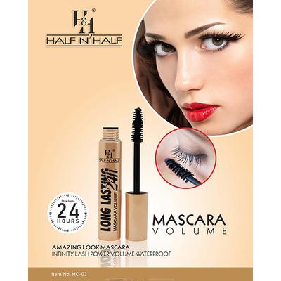 Half N Half Long Lasting Mascara Volume 24H, Jet Black 11ml - Mascaras