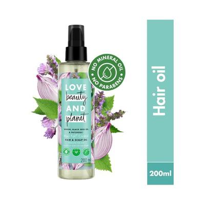 Love Beauty And Planet Onion Black Seed & Patchouli Hair Oil 200 ml - Hair Oils