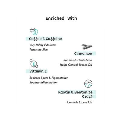 mCaffeine Cappuccino Coffee Face Scrub - 75gm - Face Scrubs