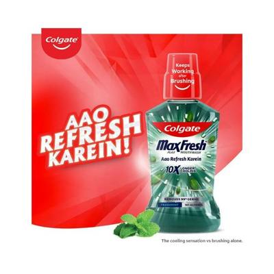 Colgate-Palmolive, Colgate Plax Antibacterial Mouthwash, 24/7 Fresh Breath(Fresh Mint) 500 ml - Mouthwash