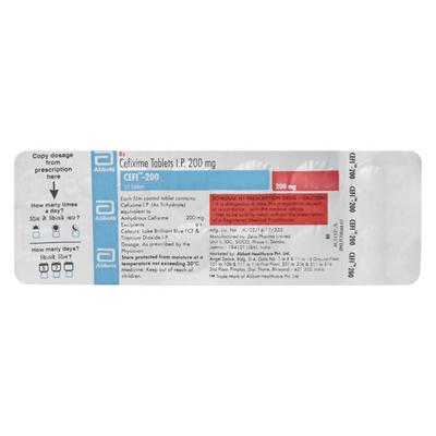 Cefi 200mg Tablet 10'S - Bacterial Infections-Cep
