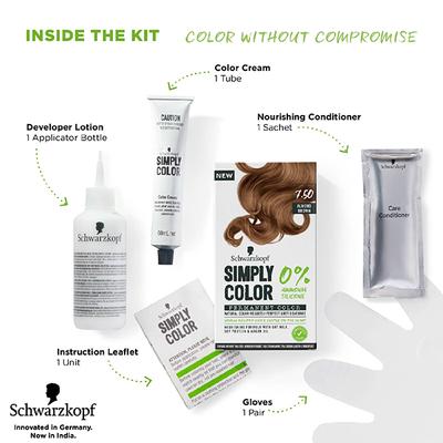 Schwarzkopf Simply Color Permanent Hair Colour 7.50 Almond Brown 142.5 ml - Crème