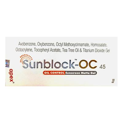 SUNBLOCK OC 45 OIL CONTROL MATTE Gel 50gm - Sunscreen Preparations-Emo