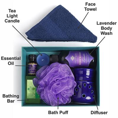 Kazarmaa Lavender Bath & Spa Gift Box 900 gm - Shower Gels & Body Wash