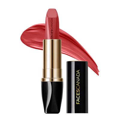 Faces Canada Matte Addiction Lipstick Luxurious Comfort with Mulberry Oil & Shea Butter Hd Finish Expressive Peach 04 3.7gm - Lipsticks