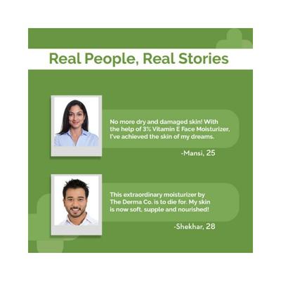 The Derma Co. 3 Percent Vitamin E Daily Face Moisturizer for Dry and Flaky Skin 100gm - Face Moisturizers
