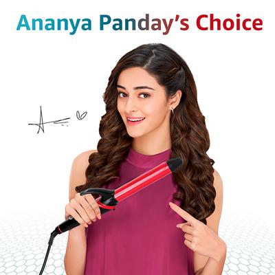 Vega Smart Curl Hair Curler for Women with 25 mm Barrel, Digital Display, (VHCH-06) 397 gm - Rollers & Curlers