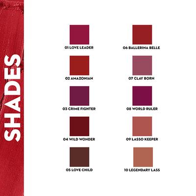 SUGAR Cosmetics X Wonder Woman Creamy Matte Lipstick - 10 Legendary Lass 2 gm - Lipsticks