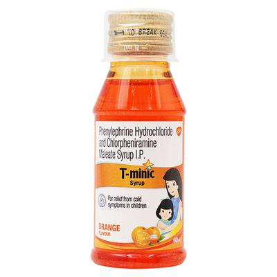 T Minic Orange Flavour Syrup 60ml - Cough And Cold-Cou