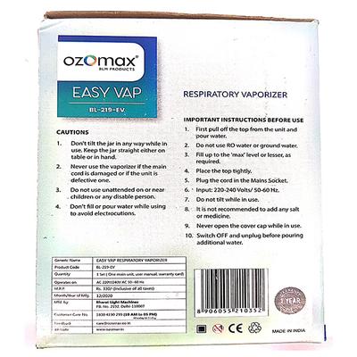 Ozomax Easy Vap Respiratory Vaporizer - Nebulizers / Vaporizer
