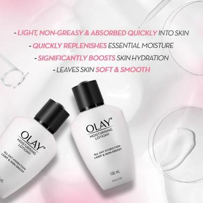 Olay Moisturising Lotion With Coconut, Caster Seed Oil,Glycerin 150 ml - Face Moisturizers