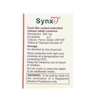 Synx 500mg Tablet 10'S - Angina