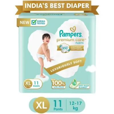 Pampers Premium Care Luxuriously Soft Pants Diapers (XL) 11's - Diapers & Wipes