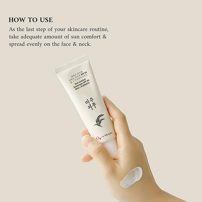 O3+ Mijoo Korea Sun Comfort Lightweight & Moisturising Sunscreen SPF 50 with Rice Probiotics 50 gm - Face Sunscreen