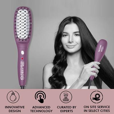 Vega Professional Mighty Mini Hair Straightening Brush, (VPVMS-08) 1's - Hair Dryers