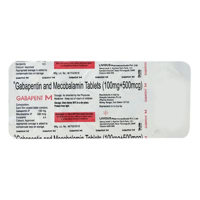 GABAPENT M Tablet 10's - Neuropathic Pain-Dru