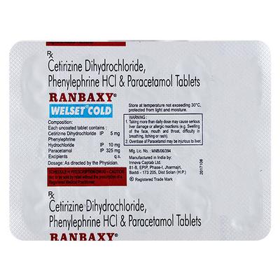 WELSET COLD Tablet 10's - Cough And Cold-Cou