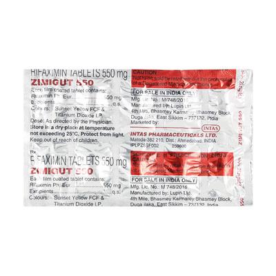 Zimigut 550mg Tablet 10'S - Bacterial Infections-OAB