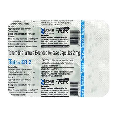 TOLRA ER 2 Capsule 10's - Bladder And Prostate Disorders-Dru