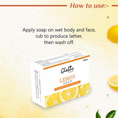 Globus Naturals Lemon Soap 100 gm - Masks & Peels