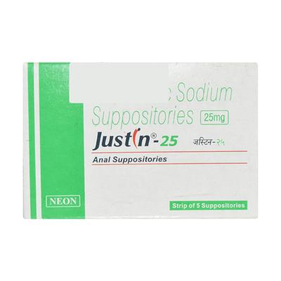 Justin 25mg Suppository 5'S - Pain relief-Nsa