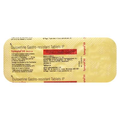 Sympta 30mg Tablet 10'S - Depression-Ant