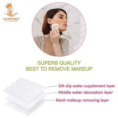 Majestique Facial Cotton Pads Each Pack Makeup Removing Wipes, Soft Touch 150gm 100's - Facial Wipes & Tissues