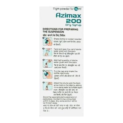 Azimax 200 Peppermint Flavour Dry Syrup 15ml - Bacterial Infections-Mac