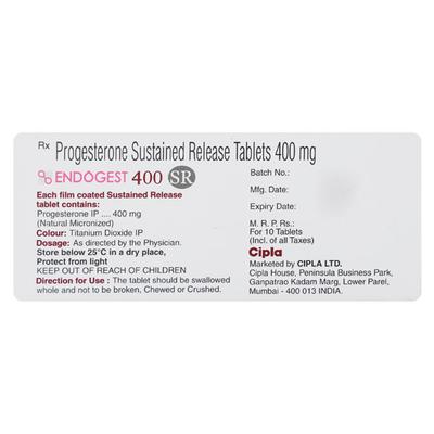 Endogest SR 400mg Tablet 10'S - Hormonal Therapy-Oes