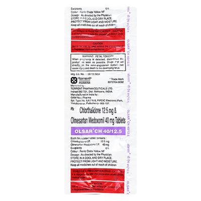 Olsar CH 40/12.5mg Tablet 10'S - Hypertension-Ang