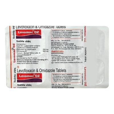 Levomac OZ Tablet 10'S - Bacterial Infections-Qui