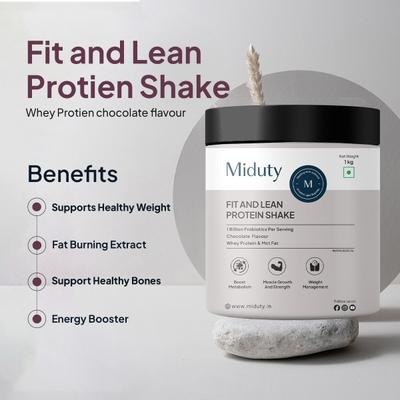 Miduty Fit And Lean Protein Shake Powder 1 Kg - Weight Loss