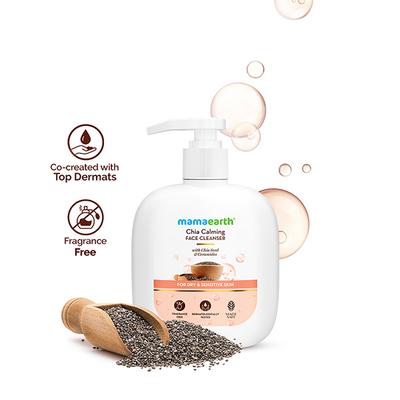 Mamaearth Chia Calming Face Cleanser with Chia Seed & Ceramides 180 ml - Face Wash & Cleansers
