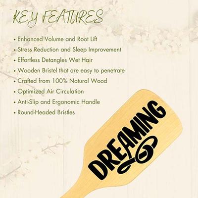 Allure Personalised Paddle Hair Brush Dreaming Print 1's - Hair Brushes